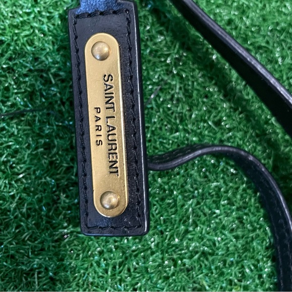 Saint Laurent Black Quilted Leather Camera Crossbody with Gold YSL - Picture 9 of 13